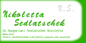 nikoletta sedlatschek business card